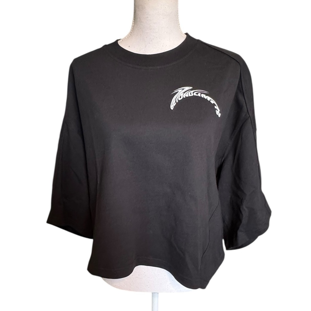FENTY BEYOND LIMITS PRINT OVERSIZED T-SHIRT IN BLACK 100% cotton size XS EUC - Picture 2 of 10